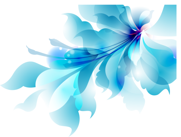 Векторные синие цветы