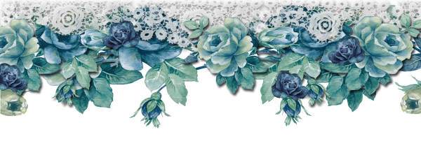 Акварельные цветочные бордюры