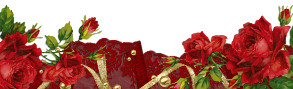 Цветочные бордюры на прозрачном фоне