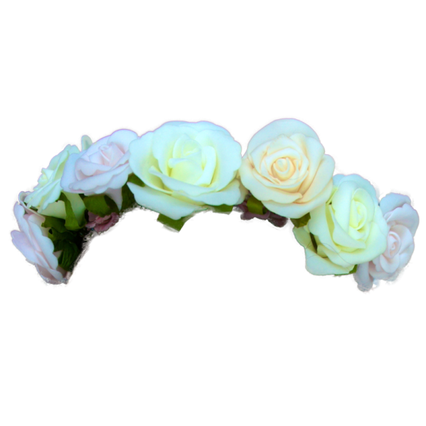 Ободок из цветов без фона