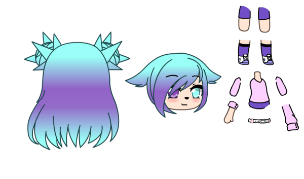 Гача лайф персонаж по частям