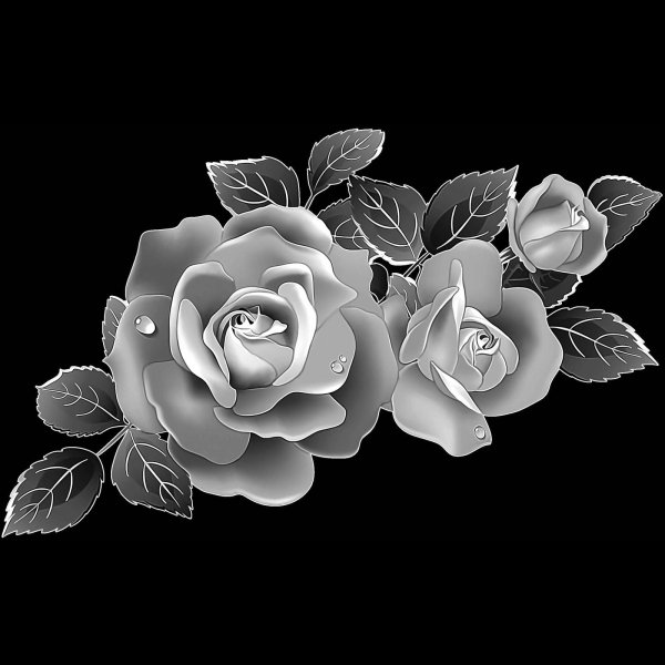 Розы на граните гравировка