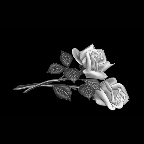 Розы на надгробной плите