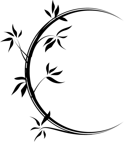 Цветочный орнамент по кругу