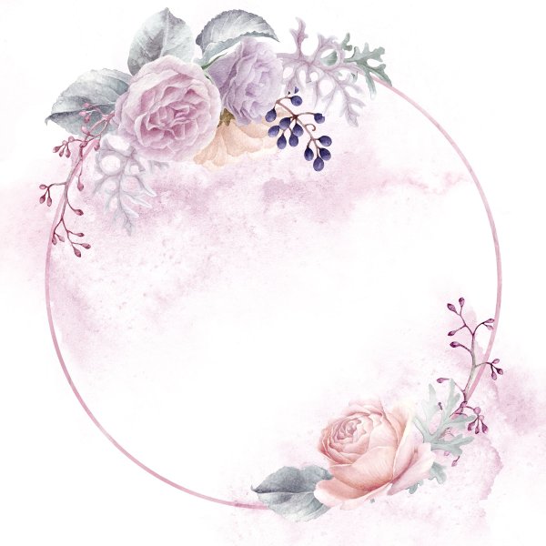 Акварельные цветы для пригласительных