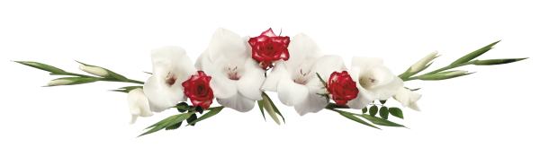 Цветы похоронные угловые на прозрачной фоне