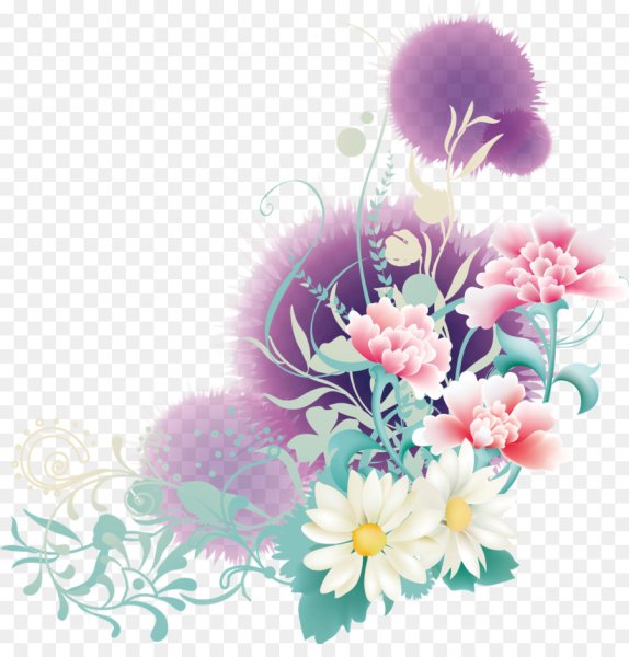 Векторные цветы угловые