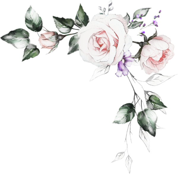 Акварельные цветы для пригласительных