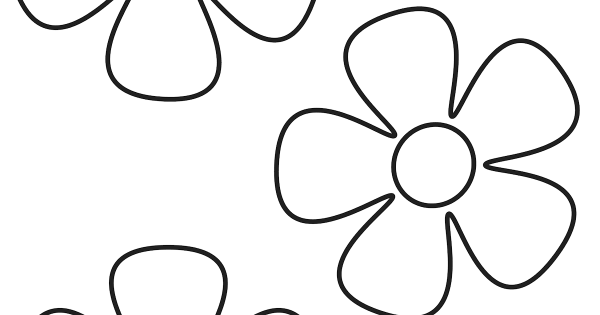 Цветок шаблон для детей