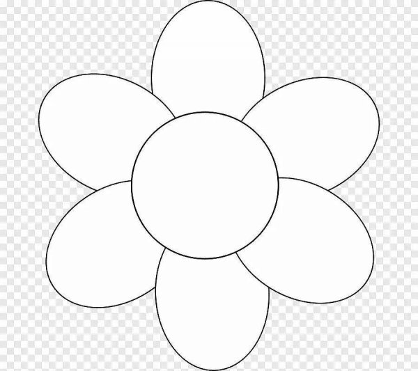 Контур цветов трафарет