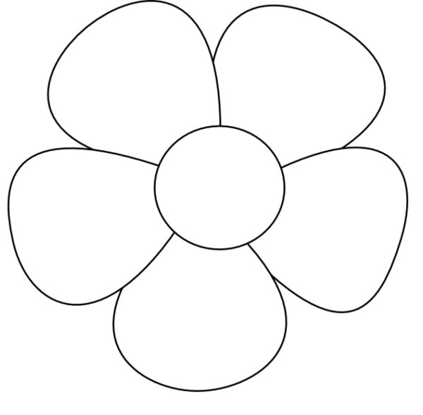 Цветы. Раскраска для малышей