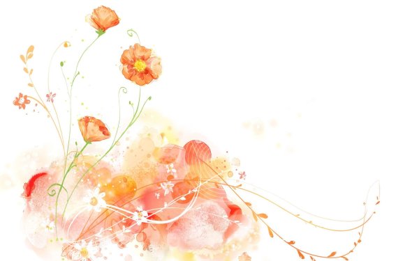 Акварельные цветы фон