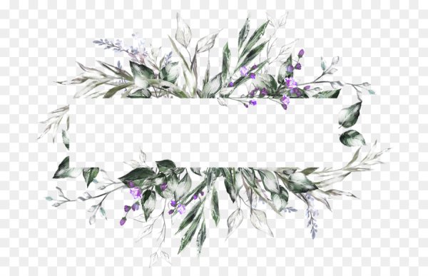 Акварельные рамки веточки