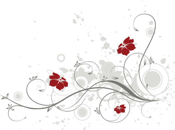 Цветочный узор на белом фоне