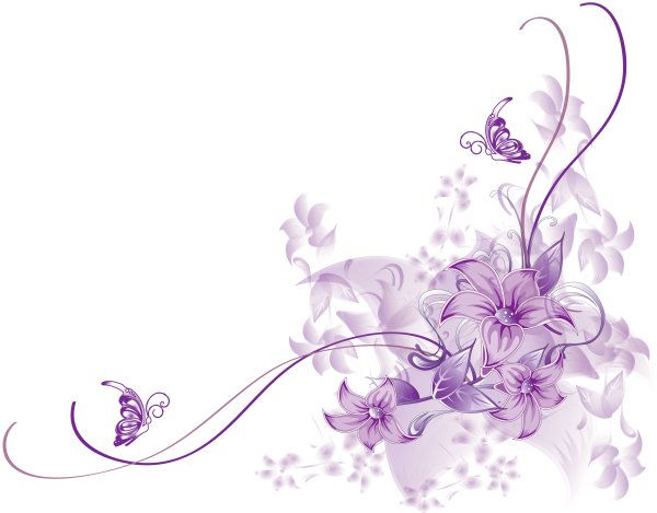 Фиолетовые узоры на белом фоне