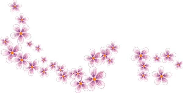 Мелкие цветы на прозрачном фоне