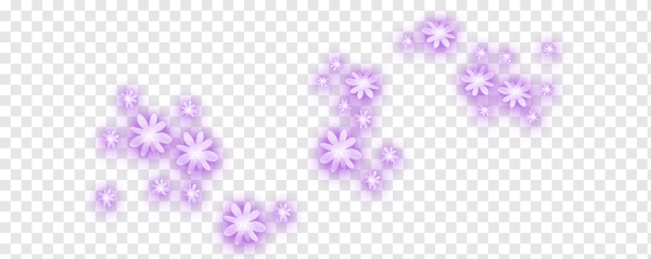 Фиолетовые мелкие цветочки на прозрачном фоне