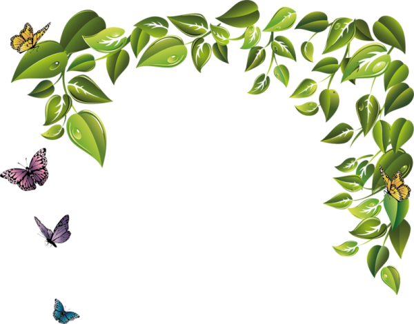 Рамка листья