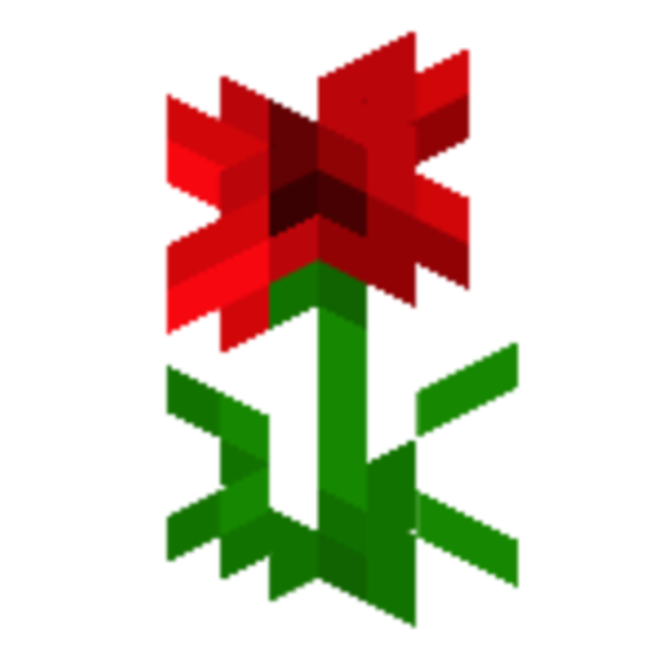 Красный цветок из МАЙНКРАФТА