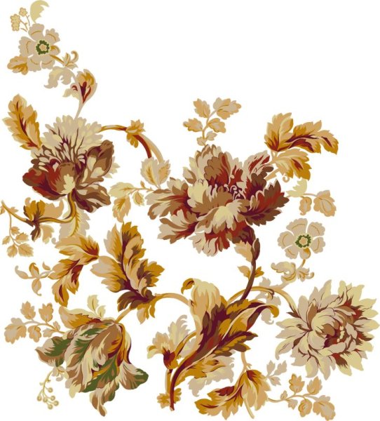 Винтажные цветочные орнаменты