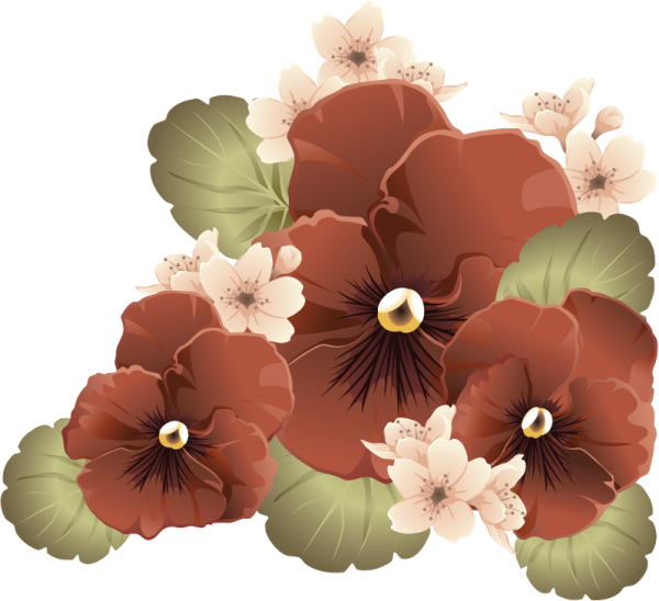 Коричневый цветок на белом фоне