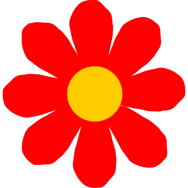 Лепесток ромашки красный