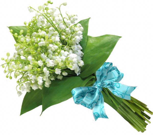 Букет из ландышей и подснежников