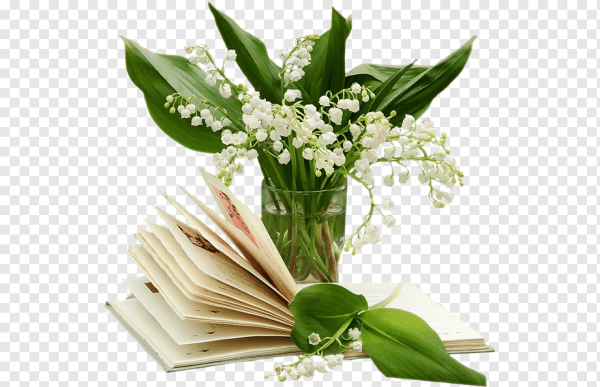 Букет ландышей на прозрачном фоне