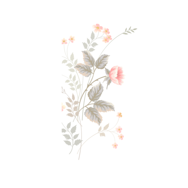 Пастельные цветы на белом фоне