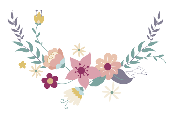 Узор из цветов без фона