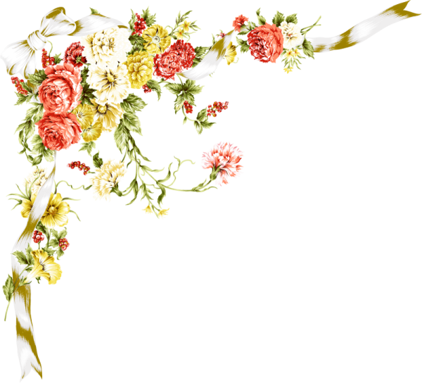 Цветочная рамка уголок