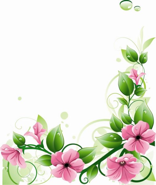 Угловые рамки с цветами