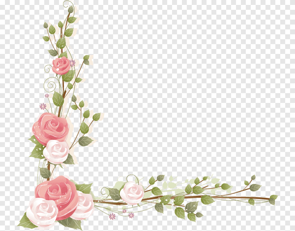 Цветы угловая рамка