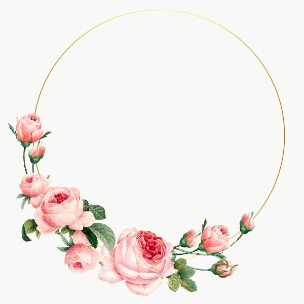 Цветочная рамка круглая