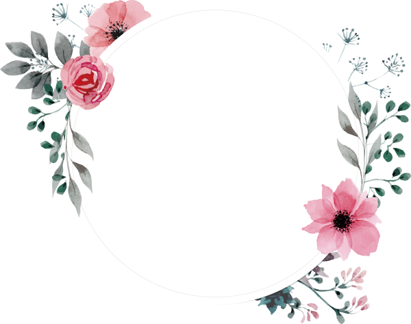 Цветочная рамка акварель