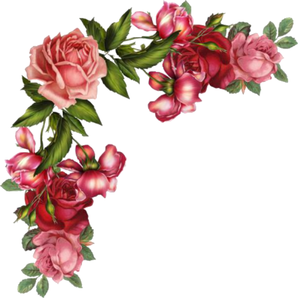 Угловая рамка из цветов