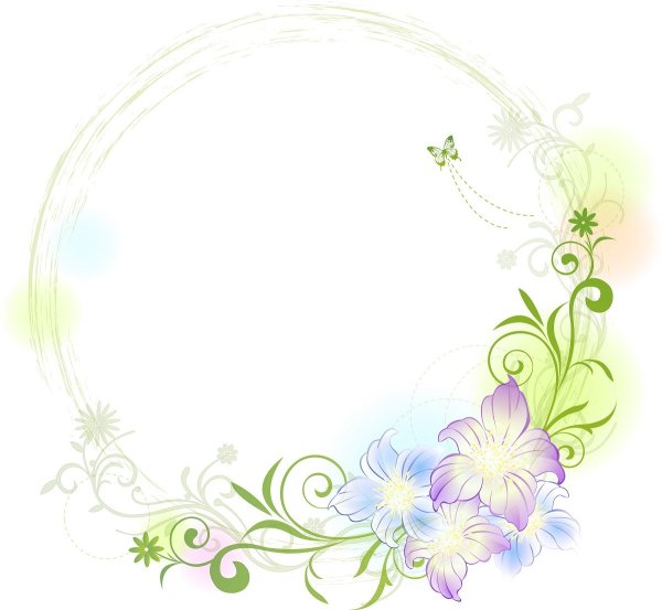 Векторные рамочки с цветами