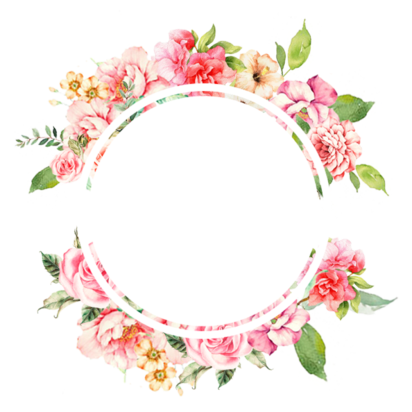 Цветочная рамка круглая