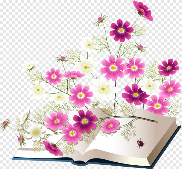 Вектор цветы книжки