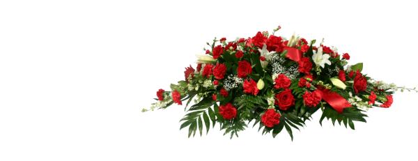 Траурные цветы на прозрачном фоне