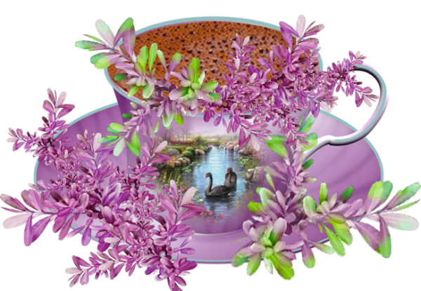 Цветы в кружке клипарт