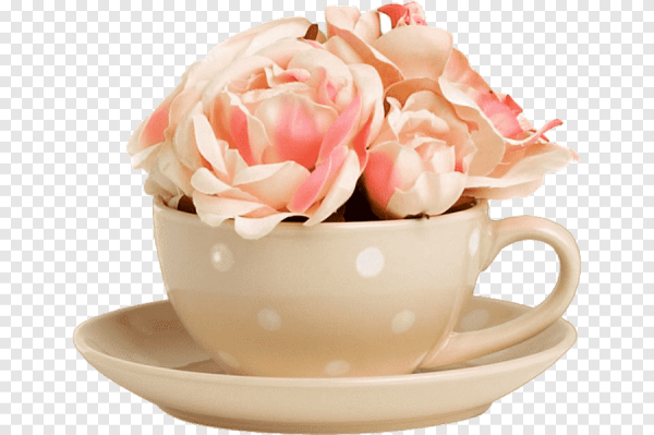 Цветы в прозрачной чашке