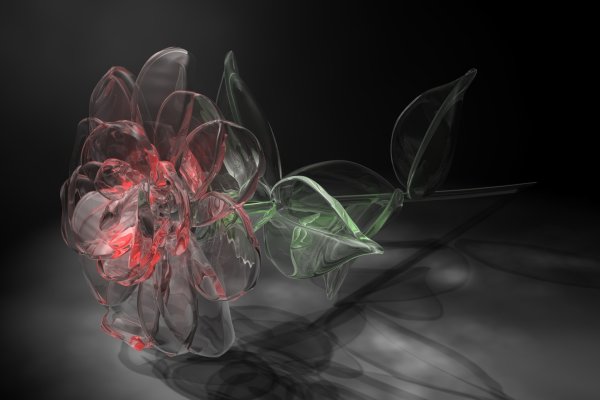 Красивые стеклянные цветы