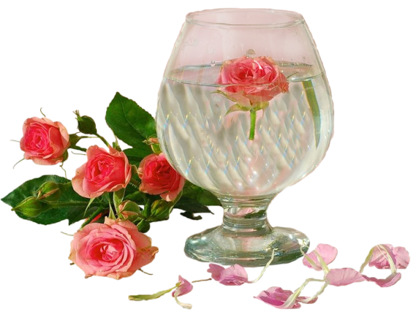 Розочка в бокале