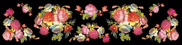 Жостовская роспись орнамент в полосе