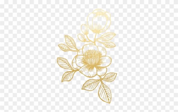 Золотые цветы вектор