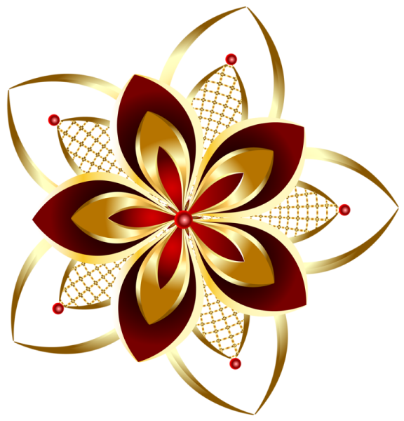 Золотые цветы для фотошопа