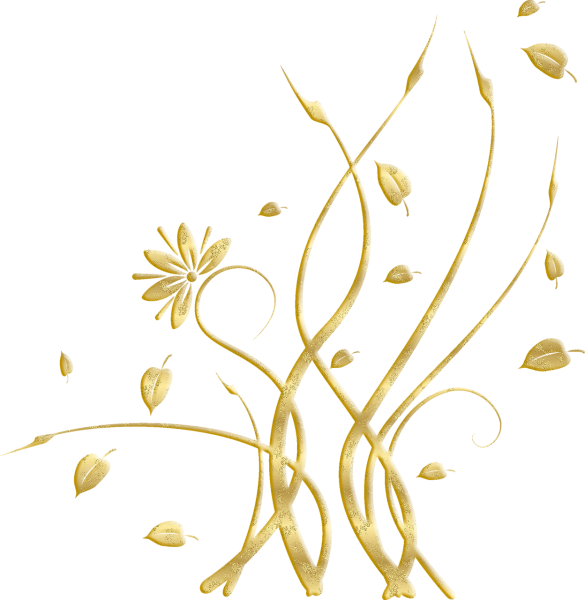 Орнамент ветви золотые