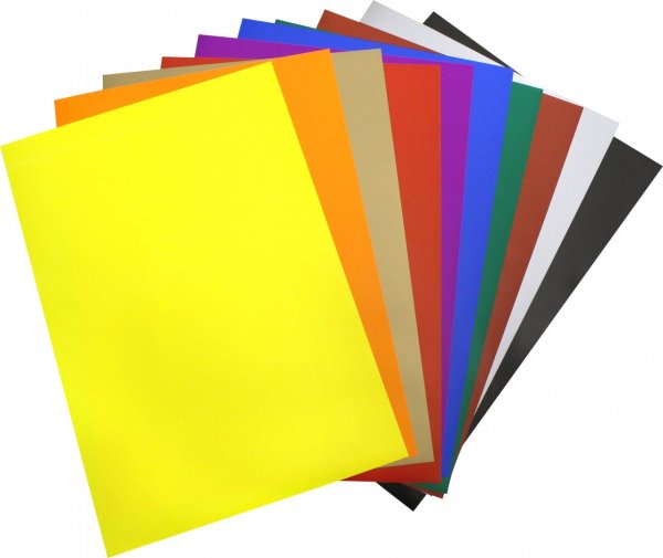 Цветная бумага на прозрачном фоне