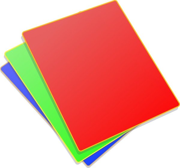 Цветная бумага на прозрачном фоне